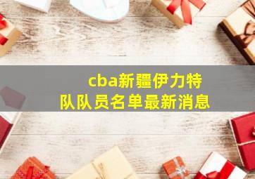 cba新疆伊力特队队员名单最新消息