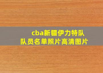 cba新疆伊力特队队员名单照片高清图片