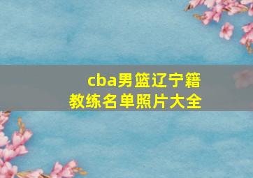 cba男篮辽宁籍教练名单照片大全