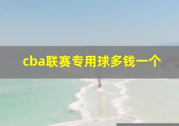 cba联赛专用球多钱一个