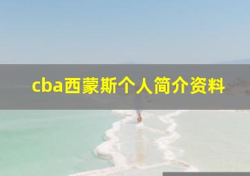 cba西蒙斯个人简介资料