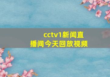 cctv1新闻直播间今天回放视频