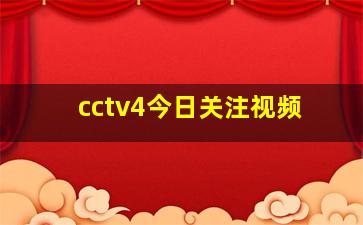 cctv4今日关注视频