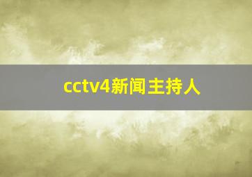 cctv4新闻主持人