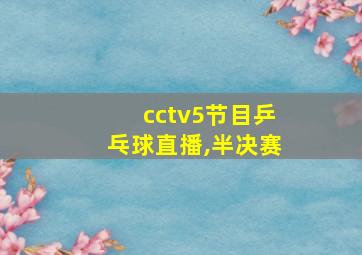 cctv5节目乒乓球直播,半决赛