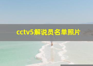 cctv5解说员名单照片