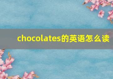 chocolates的英语怎么读