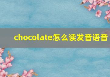 chocolate怎么读发音语音