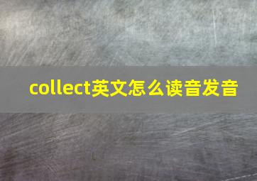 collect英文怎么读音发音