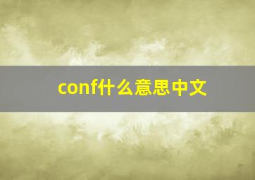 conf什么意思中文