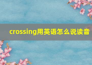 crossing用英语怎么说读音