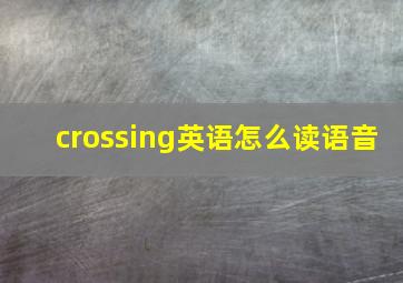 crossing英语怎么读语音