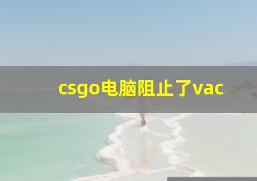 csgo电脑阻止了vac