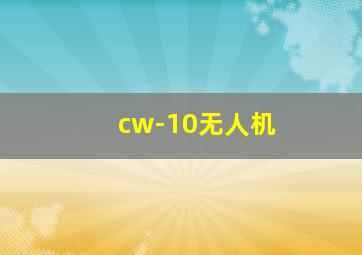 cw-10无人机