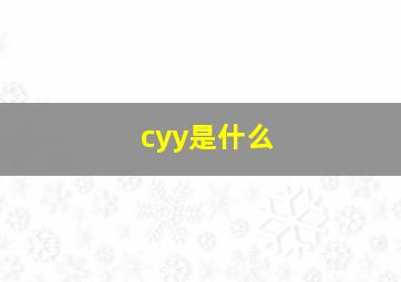 cyy是什么