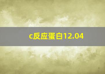 c反应蛋白12.04