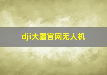 dji大疆官网无人机