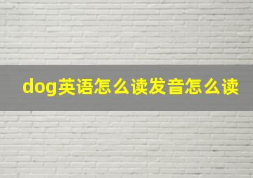 dog英语怎么读发音怎么读