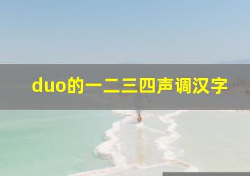 duo的一二三四声调汉字