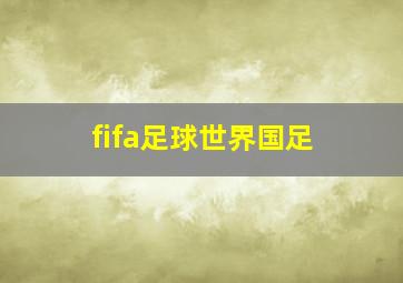 fifa足球世界国足