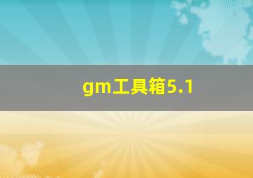 gm工具箱5.1