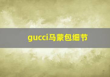 gucci马蒙包细节