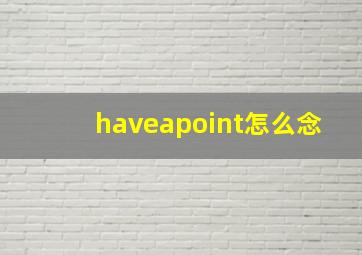 haveapoint怎么念