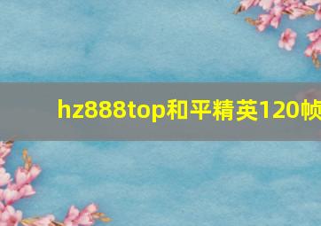 hz888top和平精英120帧