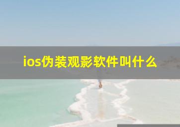 ios伪装观影软件叫什么