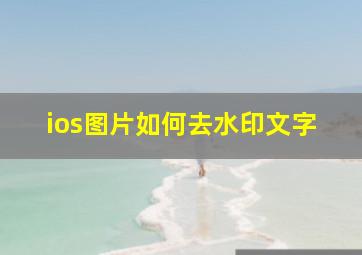 ios图片如何去水印文字