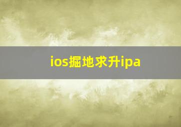 ios掘地求升ipa