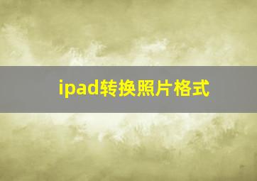 ipad转换照片格式