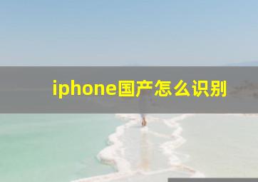 iphone国产怎么识别