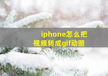 iphone怎么把视频转成gif动图