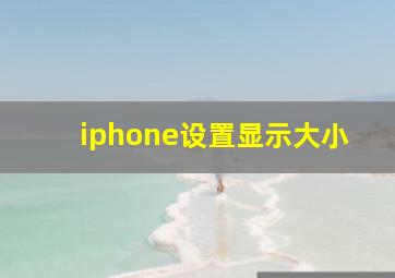 iphone设置显示大小