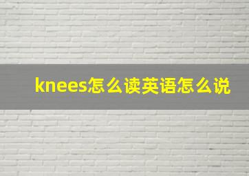 knees怎么读英语怎么说