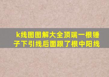 k线图图解大全顶端一根锤子下引线后面跟了根中阳线