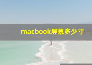 macbook屏幕多少寸