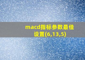 macd指标参数最佳设置(6,13,5)