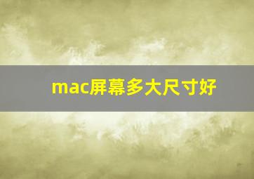 mac屏幕多大尺寸好