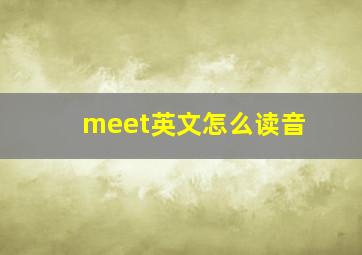 meet英文怎么读音