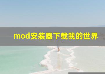 mod安装器下载我的世界