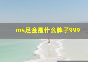 ms足金是什么牌子999