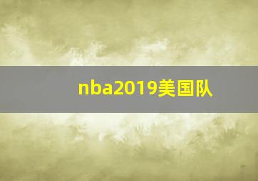 nba2019美国队