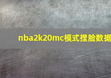 nba2k20mc模式捏脸数据