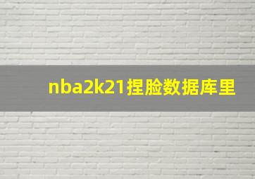 nba2k21捏脸数据库里