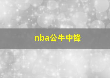 nba公牛中锋