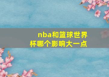 nba和篮球世界杯哪个影响大一点