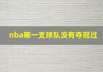 nba哪一支球队没有夺冠过