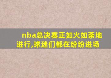 nba总决赛正如火如荼地进行,球迷们都在纷纷进场